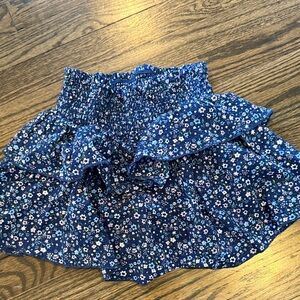Katie J NYC Navy Floral A-Line Skirt